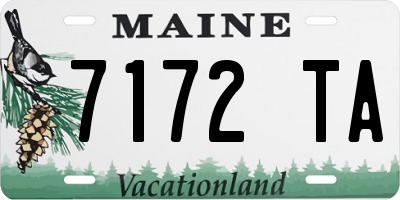 ME license plate 7172TA