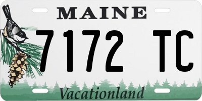 ME license plate 7172TC