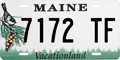 ME license plate 7172TF