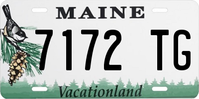 ME license plate 7172TG