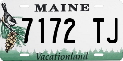 ME license plate 7172TJ