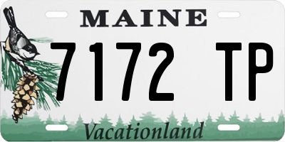 ME license plate 7172TP