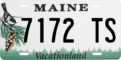 ME license plate 7172TS
