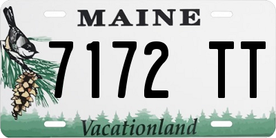 ME license plate 7172TT