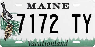 ME license plate 7172TY