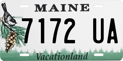 ME license plate 7172UA
