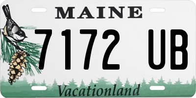 ME license plate 7172UB