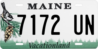 ME license plate 7172UN