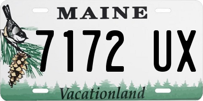 ME license plate 7172UX