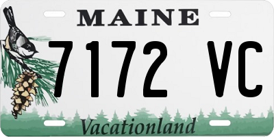 ME license plate 7172VC
