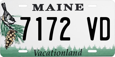 ME license plate 7172VD