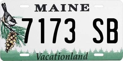 ME license plate 7173SB