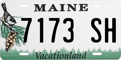ME license plate 7173SH