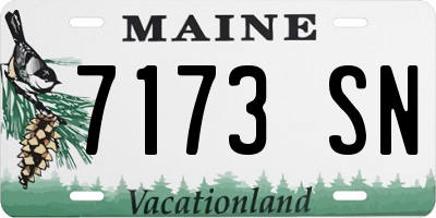 ME license plate 7173SN