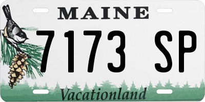 ME license plate 7173SP