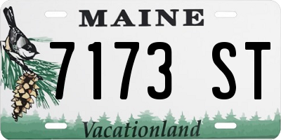 ME license plate 7173ST