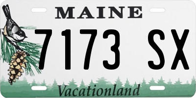 ME license plate 7173SX