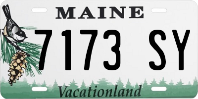 ME license plate 7173SY
