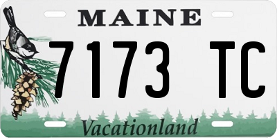 ME license plate 7173TC