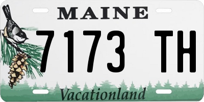 ME license plate 7173TH