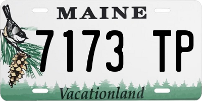 ME license plate 7173TP