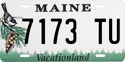 ME license plate 7173TU