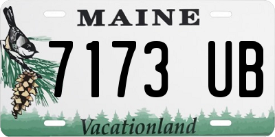 ME license plate 7173UB