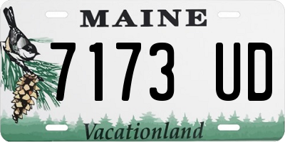 ME license plate 7173UD