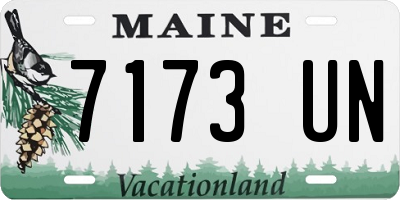 ME license plate 7173UN