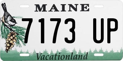 ME license plate 7173UP