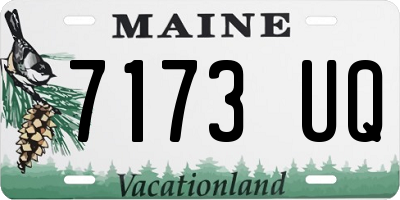 ME license plate 7173UQ