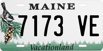ME license plate 7173VE