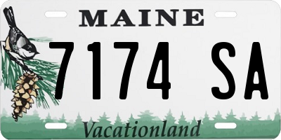 ME license plate 7174SA
