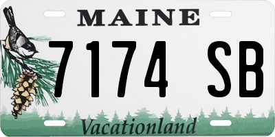 ME license plate 7174SB