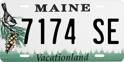 ME license plate 7174SE