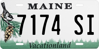 ME license plate 7174SI