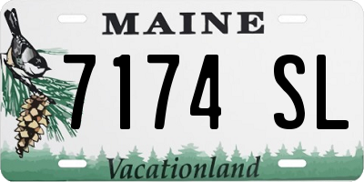 ME license plate 7174SL