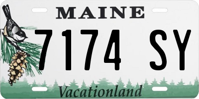 ME license plate 7174SY