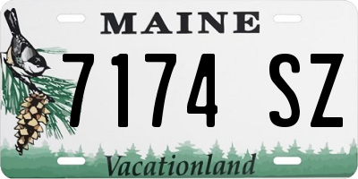 ME license plate 7174SZ