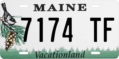 ME license plate 7174TF