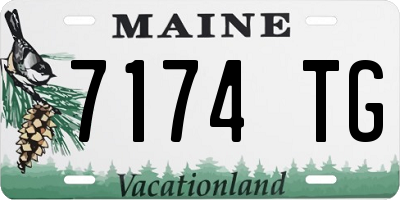 ME license plate 7174TG