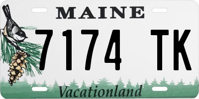 ME license plate 7174TK
