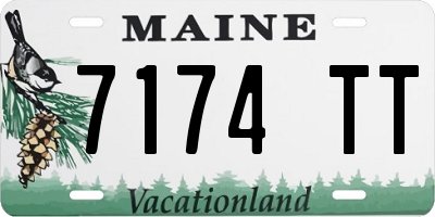 ME license plate 7174TT