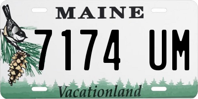 ME license plate 7174UM