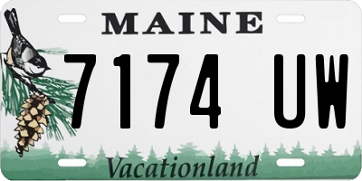 ME license plate 7174UW