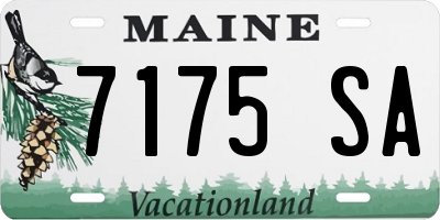 ME license plate 7175SA