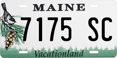 ME license plate 7175SC