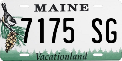 ME license plate 7175SG