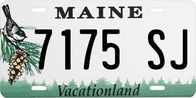 ME license plate 7175SJ