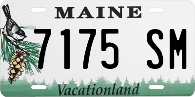 ME license plate 7175SM